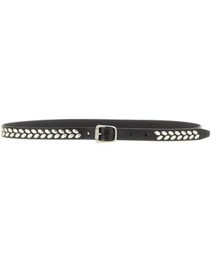 Lemaire 'almond Stud' Belt - Black
