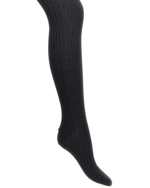 Prada Gerippte Strumpfhose - Schwarz
