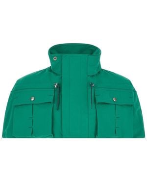 Prada Mantella Con Tasche - Verde