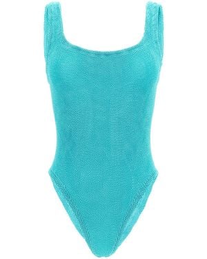 Hunza G 'square Neck' One-piece Swimsuit - Blue