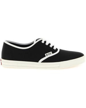 Prada Baumwoll-Drill-Sneakers - Schwarz