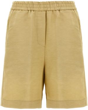 Nude Linen Bermuda Shorts - Yellow
