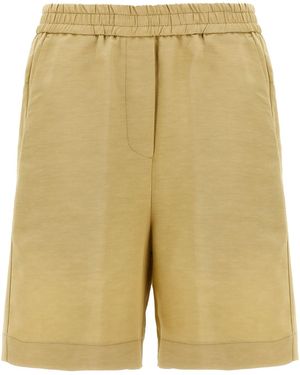 Nude Linen Bermuda Shorts - Yellow
