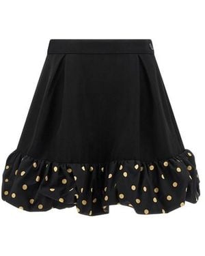 Moschino Polka Dots Insert Skirt - Black