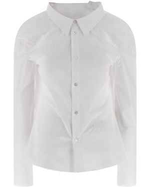 MM6 by Maison Margiela 'numeric Signature Mm6' Embroidered Shirt - White