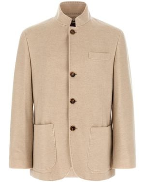 Brunello Cucinelli Cashmere Blazer - Natural