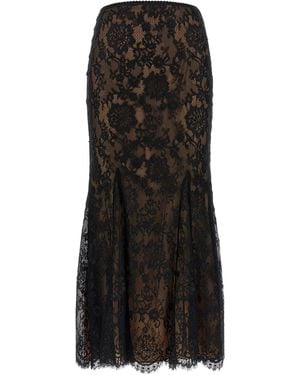 Self-Portrait 'black Lace Midi' Skirt