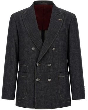 Brunello Cucinelli Blazer Doppiopetto - Nero