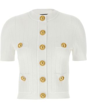 Balmain Cardigan "Chiocciola" - Weiß