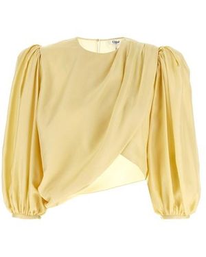 Chloé Top drappeggiato - Giallo