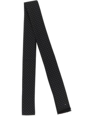 Tom Ford Sciarpa Pois - Nero