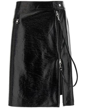 Courreges Rock "Zipped Vinyl" - Schwarz