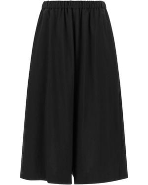 Comme des Garçons Wool Culotte Trousers - Black