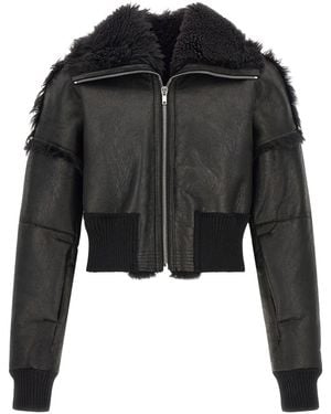 Rick Owens Bomberjacke "Flight Jkt Cropped" - Schwarz