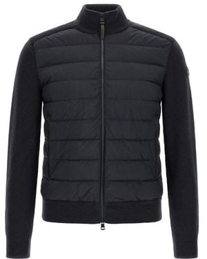 Moncler Cardigan Imbottito - Blu