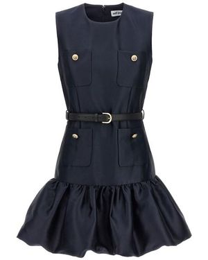 Self-Portrait Taffeta Mini' Dress - Blue