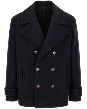 Balmain Wool Caban - Blue
