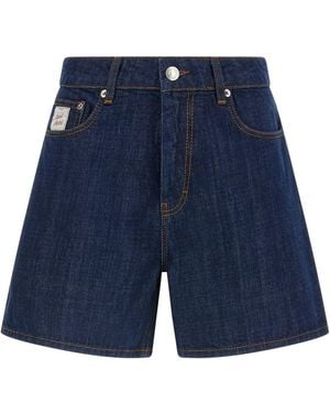 Ami Paris ' Heritage Label' Bermuda Shorts - Blue