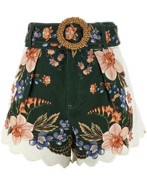 FARM Rio 'green Berry Garden' Shorts