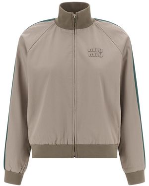 Miu Miu Bomber Twill Old - Brown