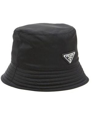 Prada Cappello bucket con logo - Nero