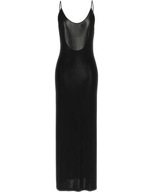 Saint Laurent Maxikleid Mit Cassandre-Kette - Schwarz