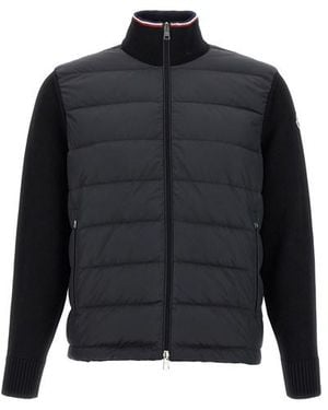 Moncler Cardigan Imbottito - Nero