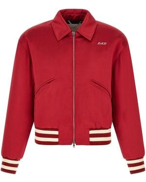 Second/Layer Bomberjacke "Aces Satin Club" - Rot