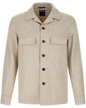ZEGNA 'crossover' Overshirt - Natural