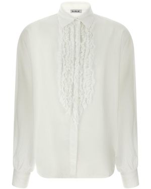 SOSUE 'antonia Slim Ruffle' Shirt - White