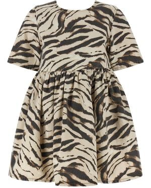 Ganni Mini Dress With Deep Scoop Back - Multicolour