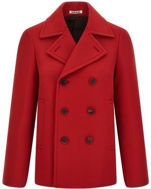 AURALEE Wool Coat - Red