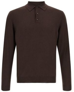 Zanone Polo Manica Lunga - Marrone