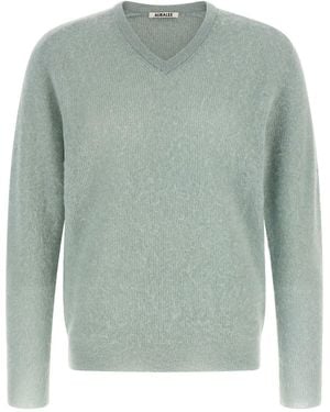 AURALEE Baby Suri Alpaca Sheer Knit - Green