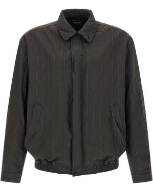 Comme Des Garçons Homme Pinstriped Jacket - Black