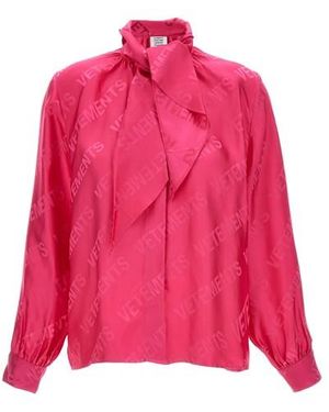 Vetements Monogram Camicie Fucsia - Rosa