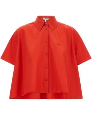 Loewe Camicia Trapezio - Rosso