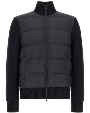 Moncler Two-material Cardigan - Black