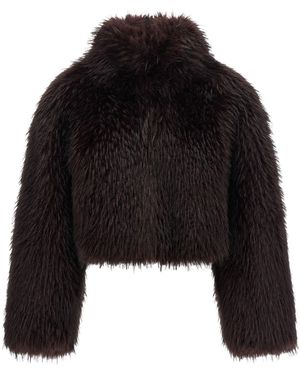 Pinko 'gravina' Eco-fur Coat - Black