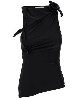 Coperni Top Mit Skulpturalen Rosetten - Schwarz