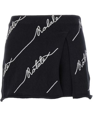 ROTATE BIRGER CHRISTENSEN Skort 'Sequin Logo Mini' - Black