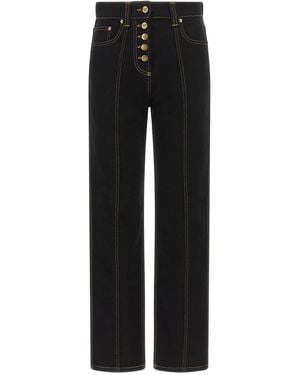 Versace Jeans Mit Hoher Taille - Schwarz