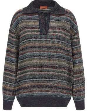 Missoni Polo Filato Lamé - Grigio