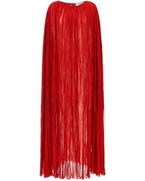 Federica Bonifaci 'the Pleated Dress Cape' Dress - Red