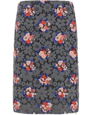 Fendi ' Bouquet' Lace Skirt - Grey
