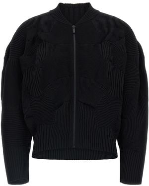 Issey Miyake Cardigan "Kone Kone" - Schwarz