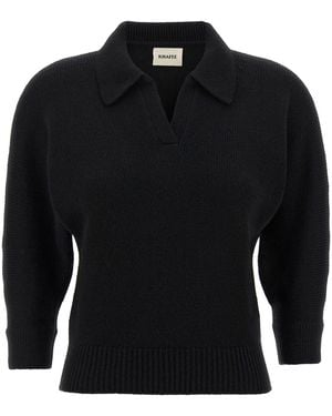 KHAITE 'herve' Polo Shirt - Black