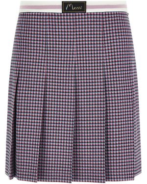 Marni Houndstooth Skirt - Purple