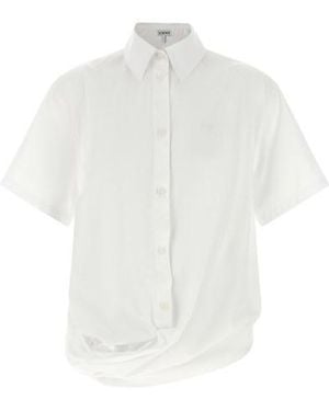 Loewe Camicia Taglio Asimmetrico - Bianco