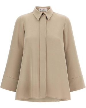 Alberto Biani 3/4 Sleeve Shirt - Natural